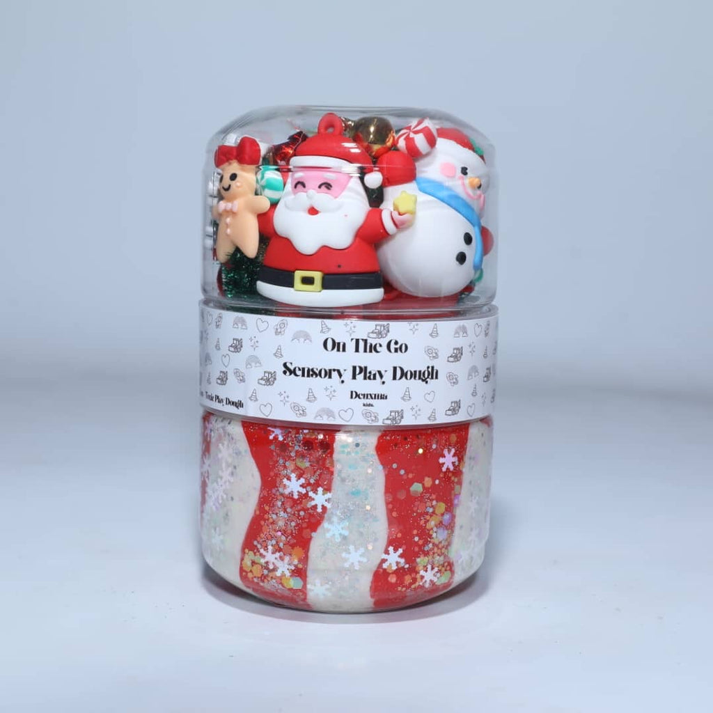 Christmas Theme  On The Go Sensory Playdough Tub