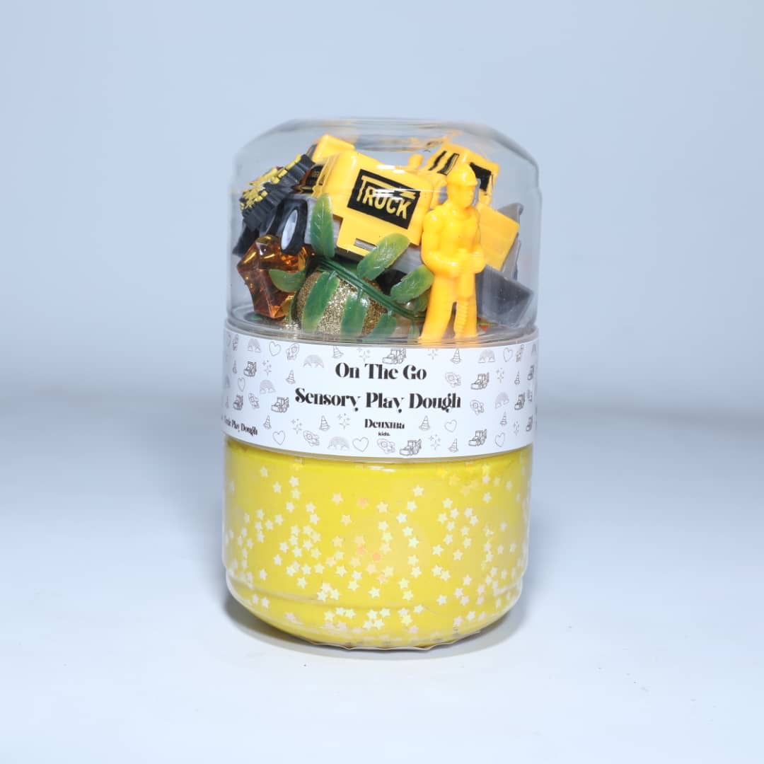 Construction Theme On The Go Sensory Playdough Tub
