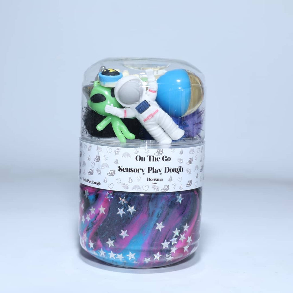Space Theme On The Go Sensory Playdough Tub