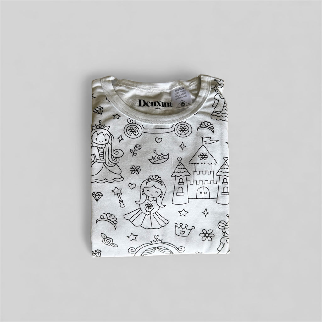 Colour Me In Princess Shorts and Tshirt