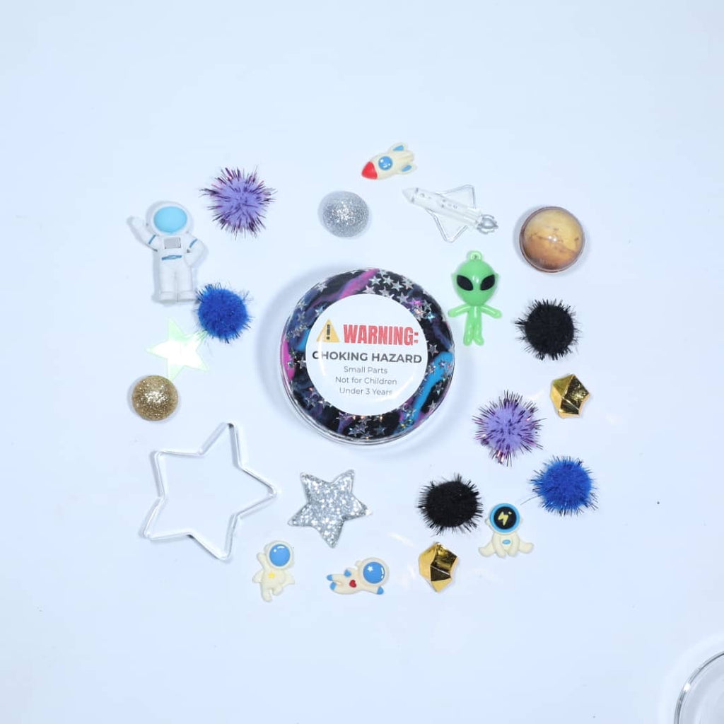 Space Theme On The Go Sensory Playdough Tub